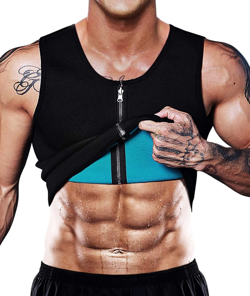 NonEcho Men Sauna Vest Hot Sweat Waist Trainer Corset Neoprene Tank Top Shapewear Slimming Shirt Workout Suit - Image 1